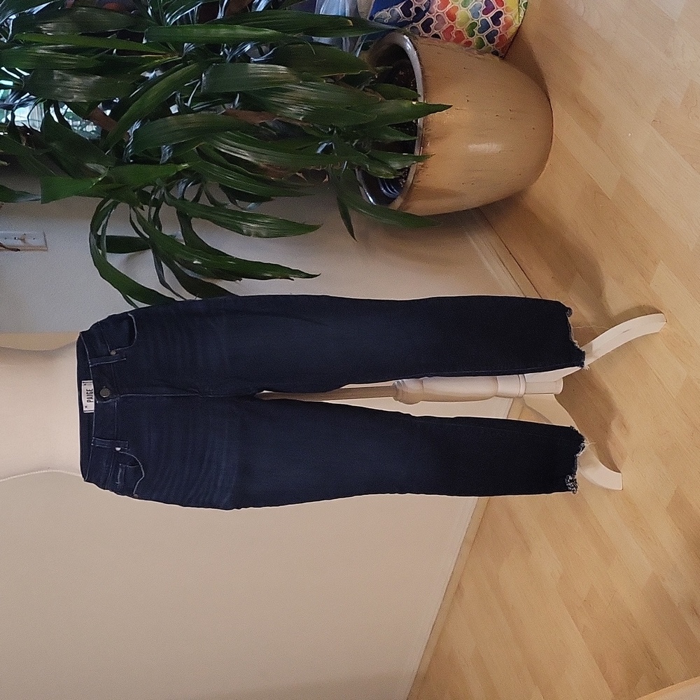 Paige Blue Hoxton Ankle Baylor Distressed Jeans